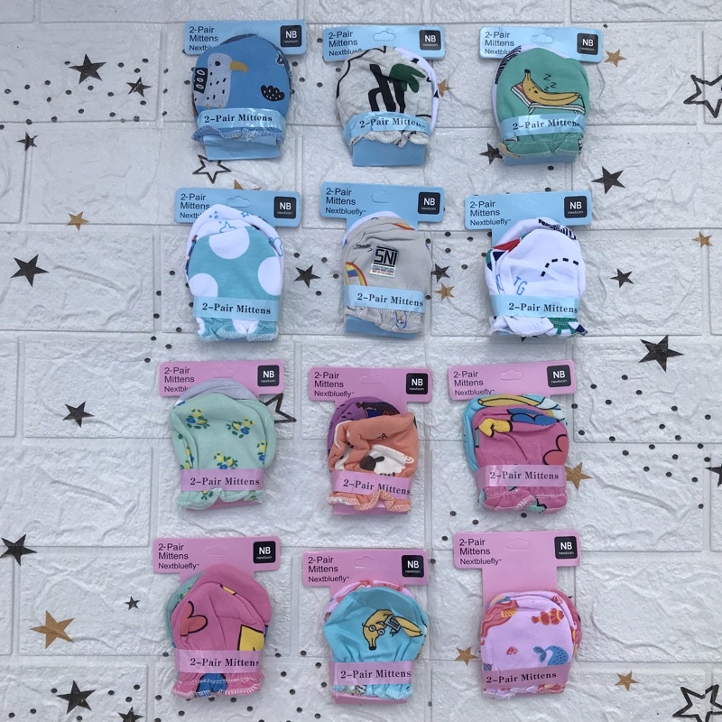 2 Pasang Sarung Tangan bayi Motif lucu Bayi Newborn Kualitas SNI DNW BABY