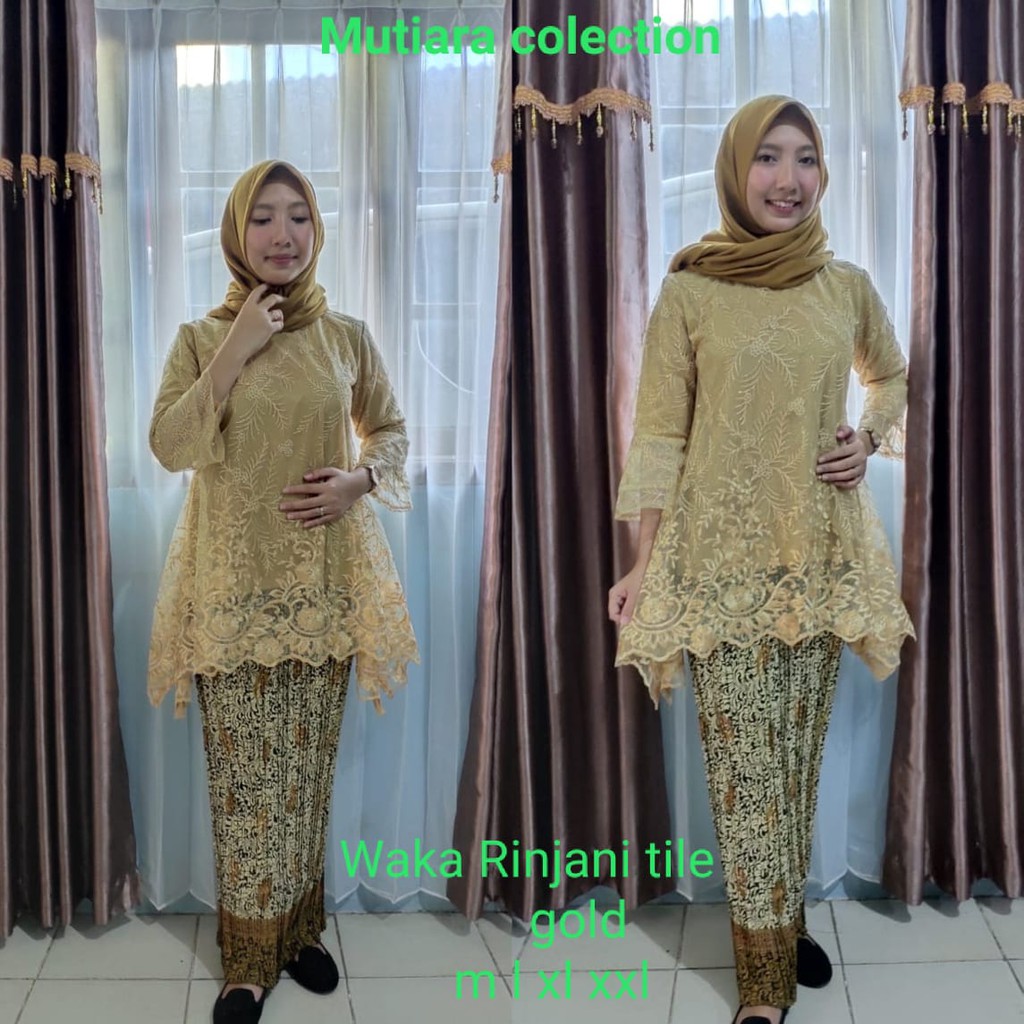 Kebaya Modern Waka Rinjani Tulle Aneka Pilihan Warna