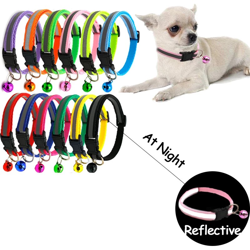 Kalung Leher Anjing / Kucing Adjustable Dengan Lonceng