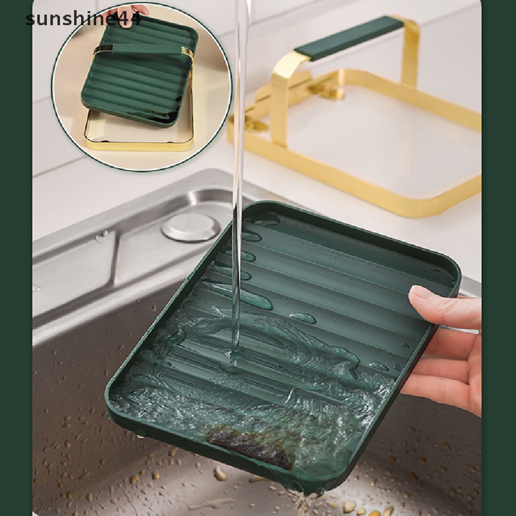 Sunshine Rak Holder Tutup Panci / Sendok Bahan Silikon Warna Emas Gaya Nordic