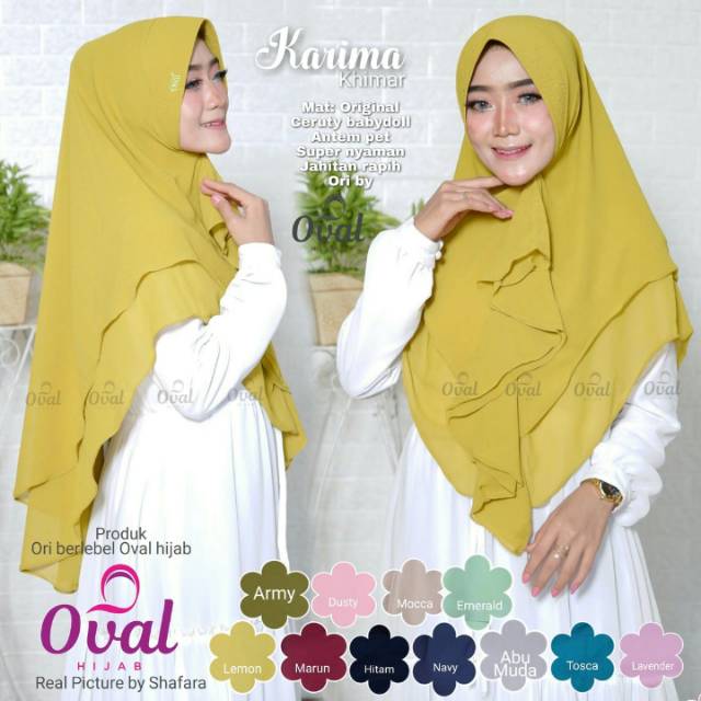 Karima khimar oval hijab