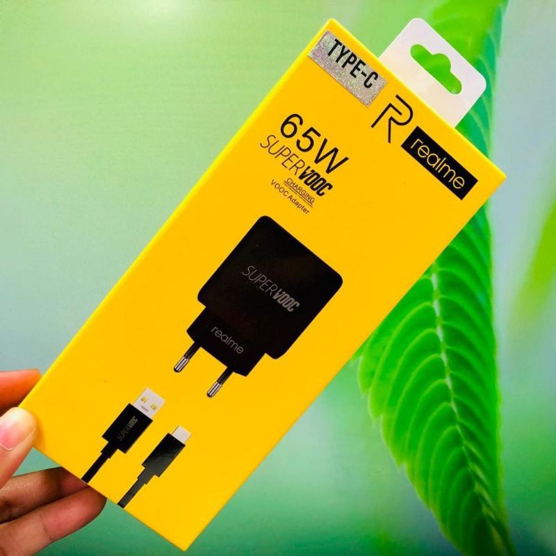 TRAVEL CHARGER REALME 65W TYPE-C SUPERVOOC CASAN REALME SUPER VOOC 65 TIPE C