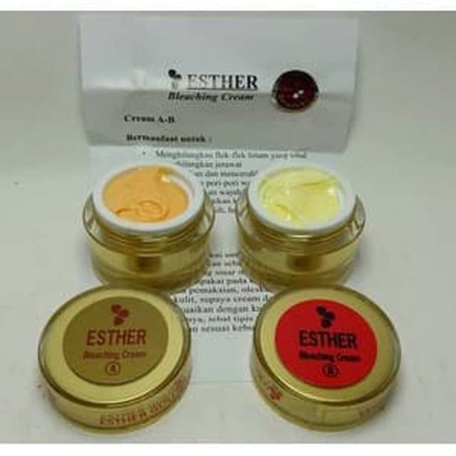 (PER SET) CREAM ESTHER GOLD AB &amp; SM / KRIM ESTER GOLD BLEACHING &amp; WHITENING