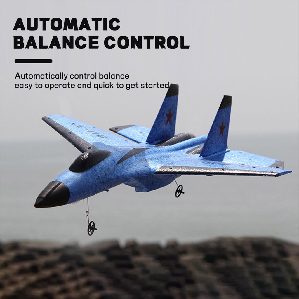 RC Mini Control Mainan Pesawat Terbang Remote Control LED Pesawat Glider Airplane Mainan Anak-anak SU35-620