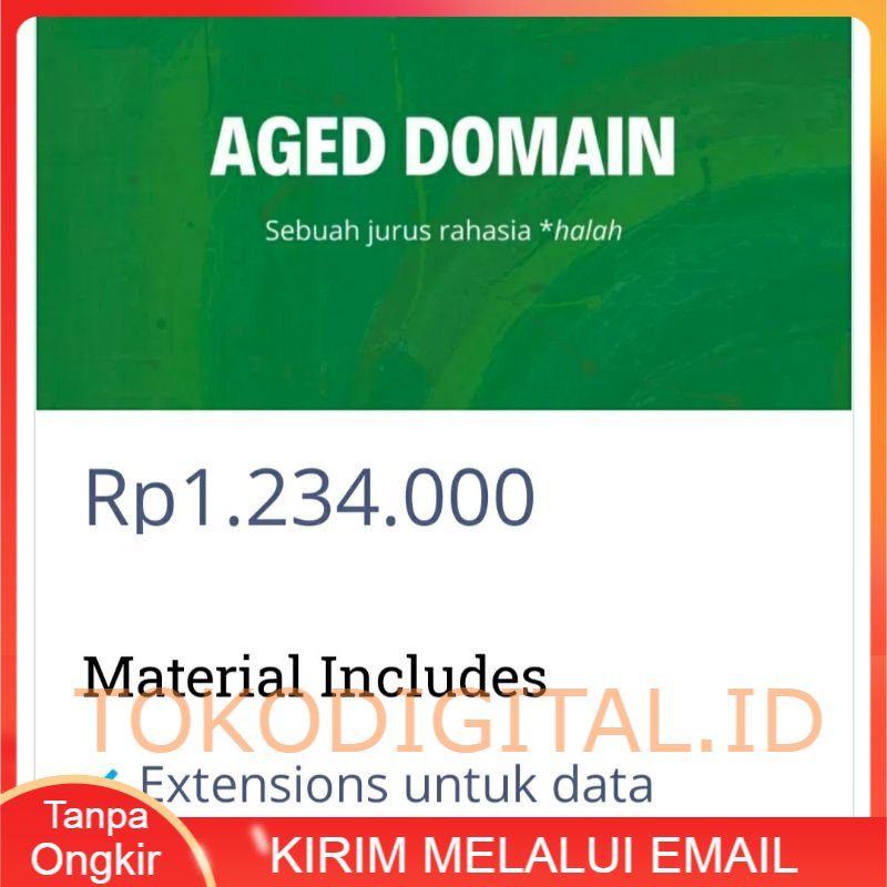 ECOURSE TUTORIAL TERNAK AGED DOMAIN TOKODIGITAL.ID