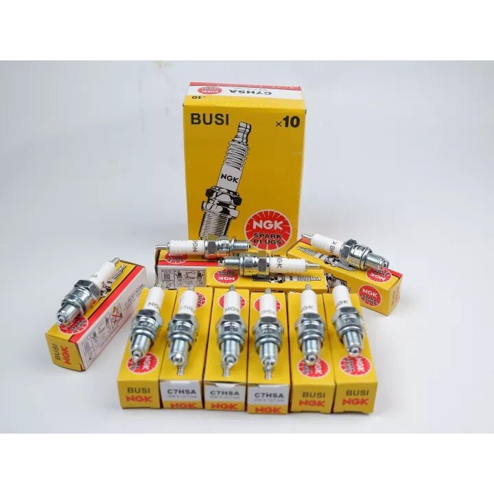 BUSI C7HSA NGK 10PCS Busi Motor Yamaha Motor Honda Supra X 110 Supra Fit Grand Mio M3 Mio S Z Mio Sp