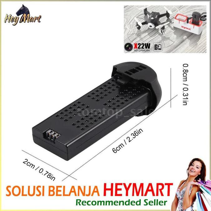 Battery Drone Syma X22 X22W Baterai | Spare Part Baterei 400 Mah