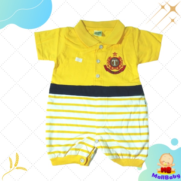 Romper Bayi laki Laki 0- 6 Bulan Baju Bayi Laki Laki 3-9 Bulan Murah Tompege Collar