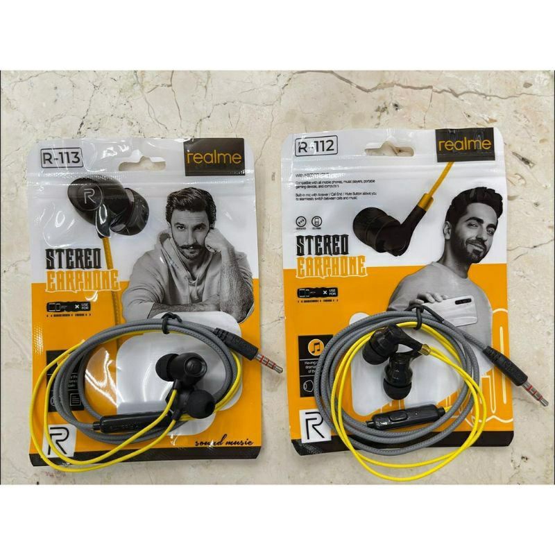 HF HEADSET/EARPHONE REALME R-112 + MIC SUPER BASS