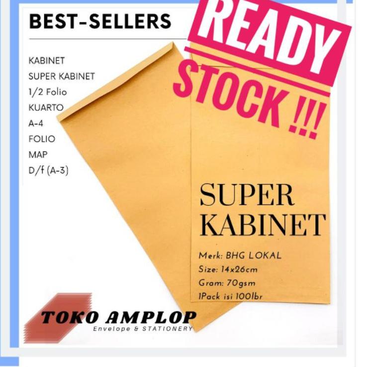 

Kekinian⭐ Amplop Coklat SUPER KABINET ( 14x26Cm ) BHG[SET291] [makasih,,.ya..]