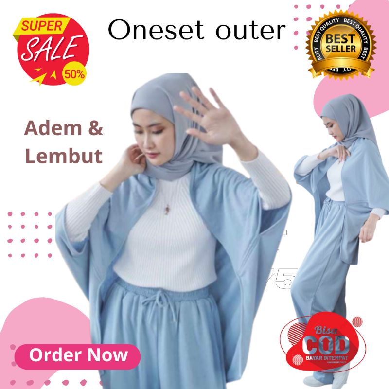 One Set Outer Wanita Baby Tery One Set Outfit Remaja Kekinian Oneset Outfit Modern One Set Outer Scr