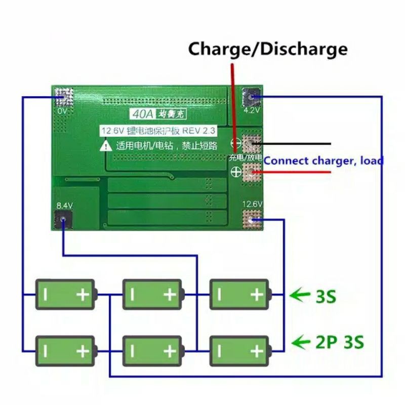 Modul Bms 3s 40a Pelindung Charger Baterai 18650