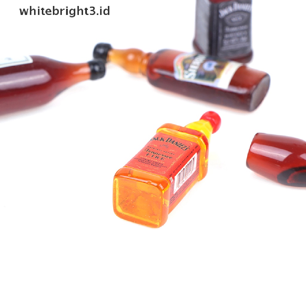 (whitebright3.id) 10pcs Miniatur Botol Minuman Skala 1: 12 Untuk Aksesoris Dapur Rumah Boneka