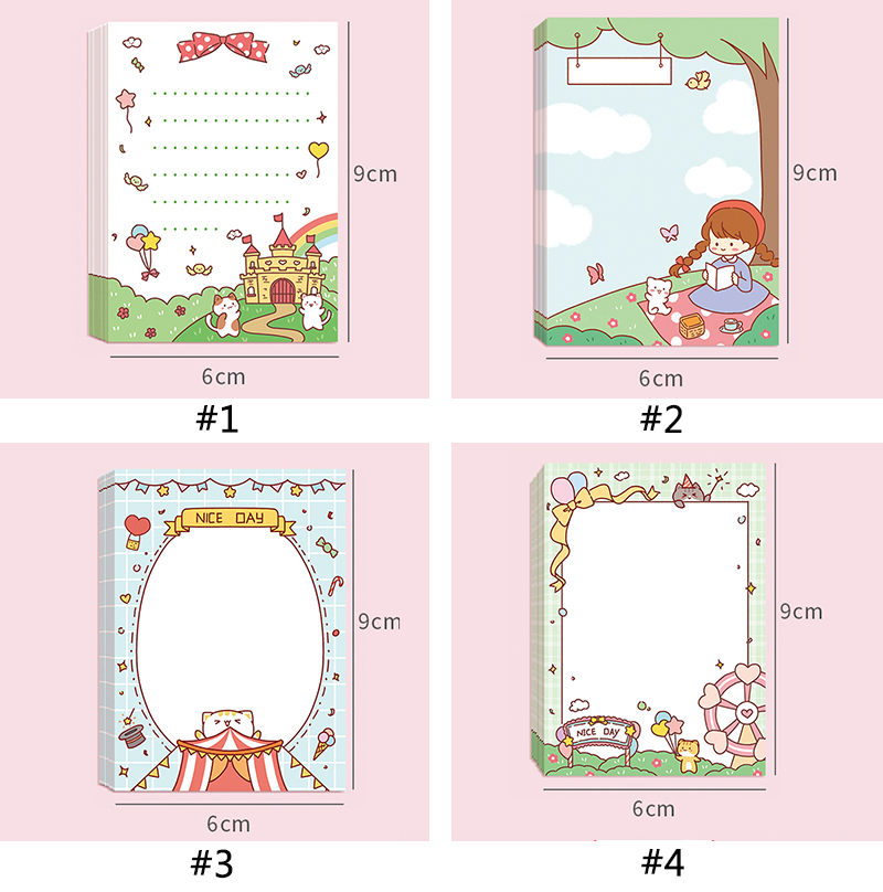 100 Sheets Amusement Park Series Memo Pads Students Sticky Note