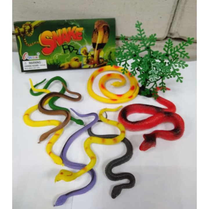 Mainan Hewan Hewanan Ular satu set Snake