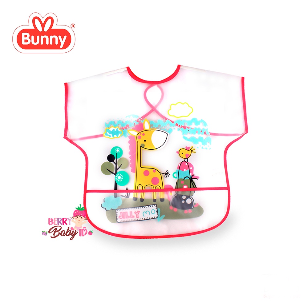 Lusty Bunny Slabber Bayi Waterproof Tatak Liur Celemek Makan Anti Air Tumpah LUS037 Berry Mart