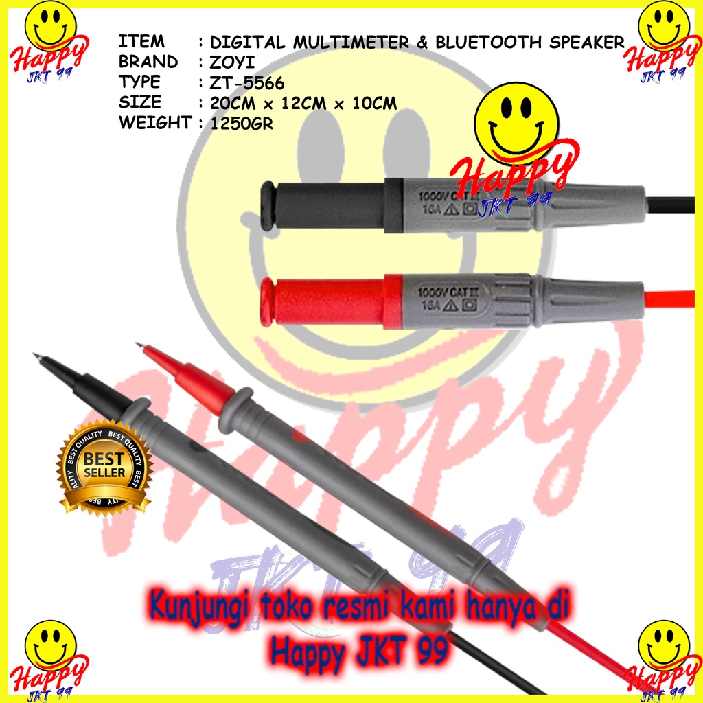 MULTITESTER DIGITAL ZOYI ZT-5566 ZT5566 ZT 5566 MULTIMETER BT BLUETOOTH SPEAKER ORIGINAL