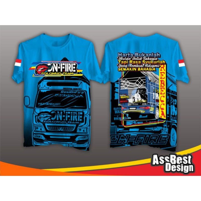 kaos truk on fire original kaos truck (cod(