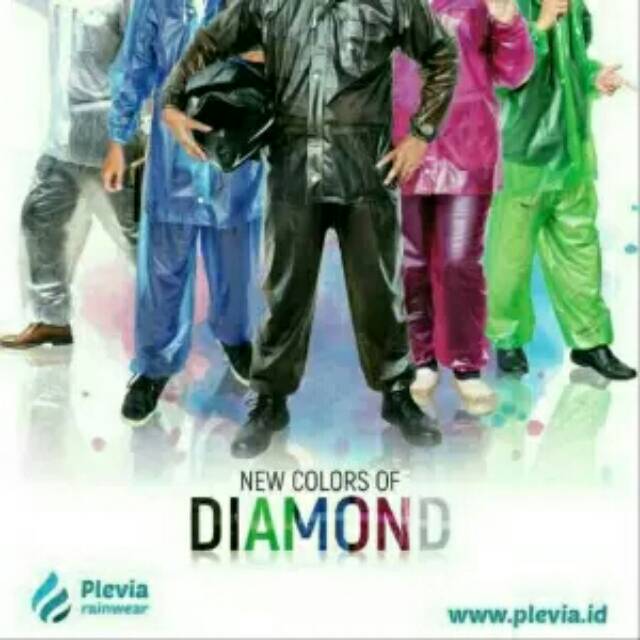 Jas  hujan setelan jacket celana transparan 700 plevia diamond