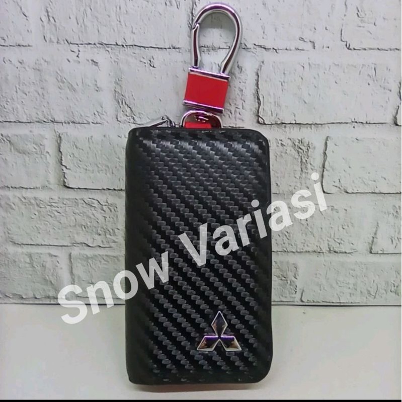 Dompet STNK CARBON Mitsubishi Xpander Pajero Livina Outlander Mirage Key Chain