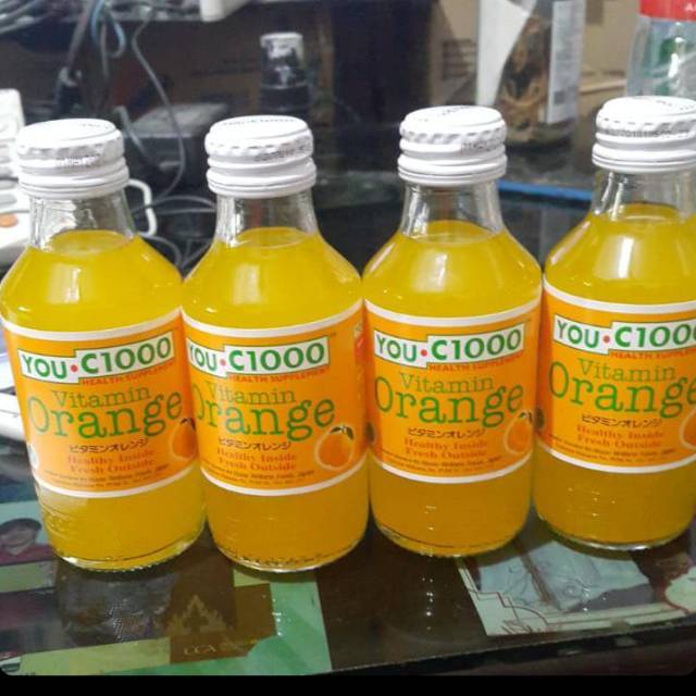 Jual You C1000 Orange 1 Dus 30pcs Botol Kaca 140ml Indonesia Shopee Indonesia