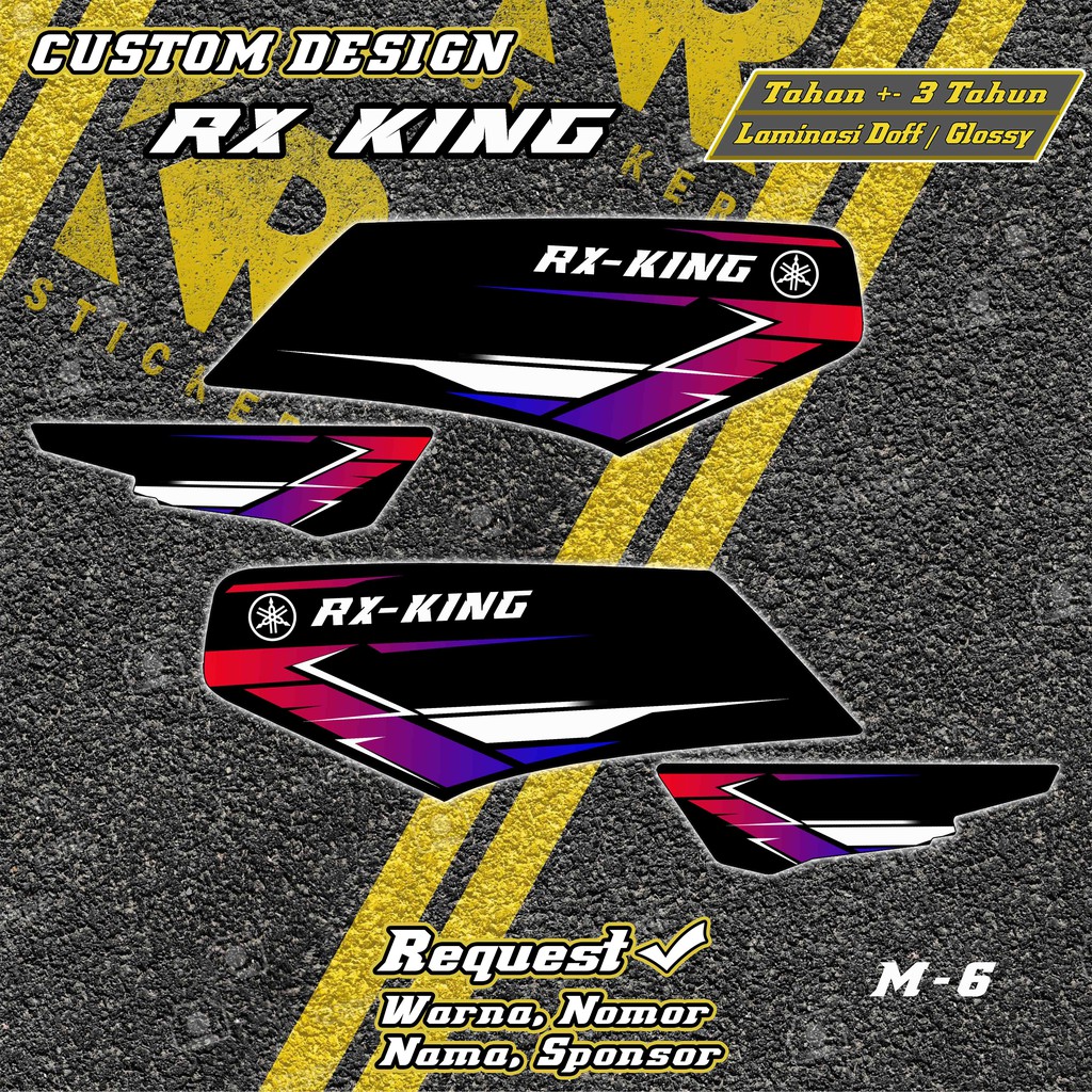 Striping Rx King Custom desain , Sticker Rx king Variasi Request Desain decal rx king