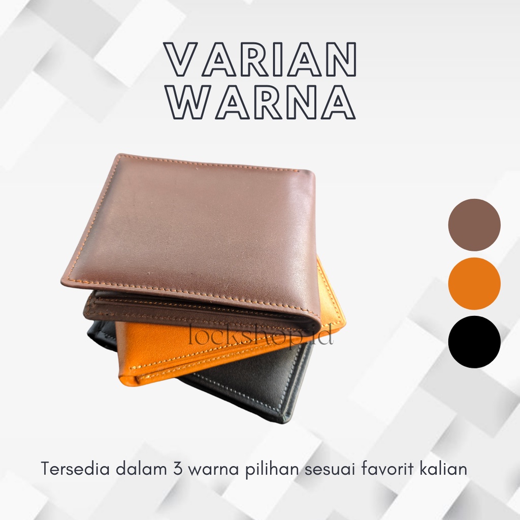 Lock Dompet Pria Kulit Asli Azure Wallet - Gratis Ukir Nama L003