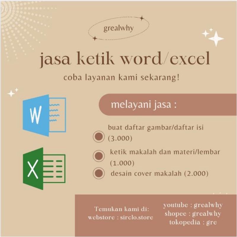 jasa ketik word, buat makalah dll