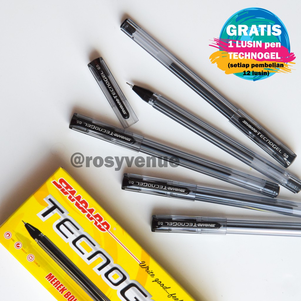 Pulpen / Pena / Pen / Bolpen Standard Tecnogel Gel / Cair mirip Mygel 0.5 ASLI / ORIGINAL