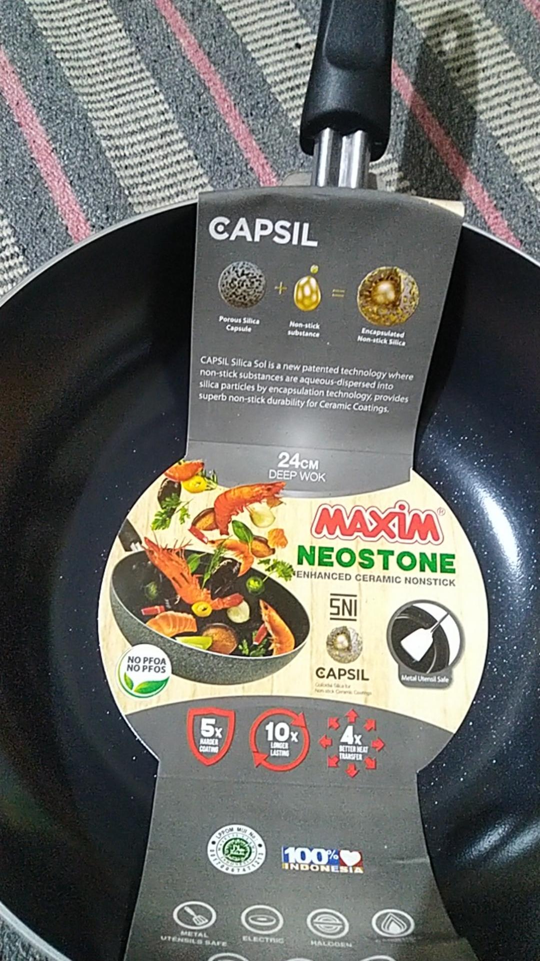 Neostone Deep Wok 24cm Ns / Wajan Ceramic Maxim