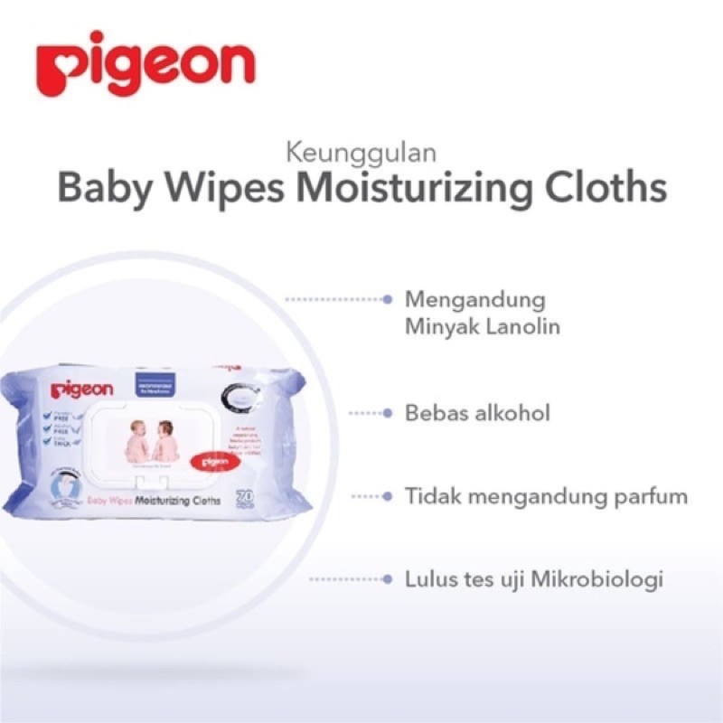 Pigeon Baby Wipes Moisturizing Cloths