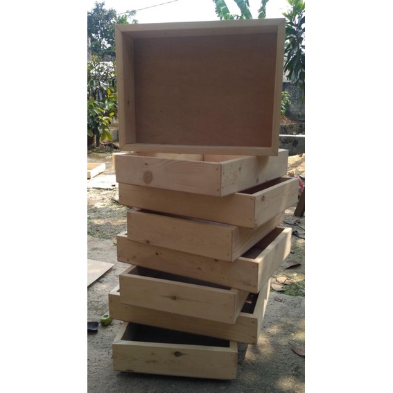 

[COD] Unik,kotak serbaguna/kotak hantaran kayu jati belanda 30x35 [COD]