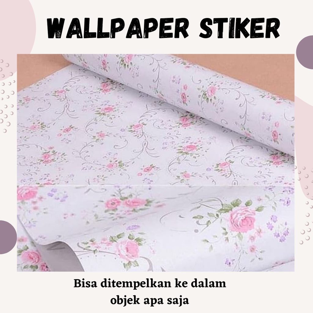 [3PCS 2KG] WALLPAPER DINDING / STICKER MOTIF 45cm x 10meter / RUANGAN TAMU RUANG TV KAMAR