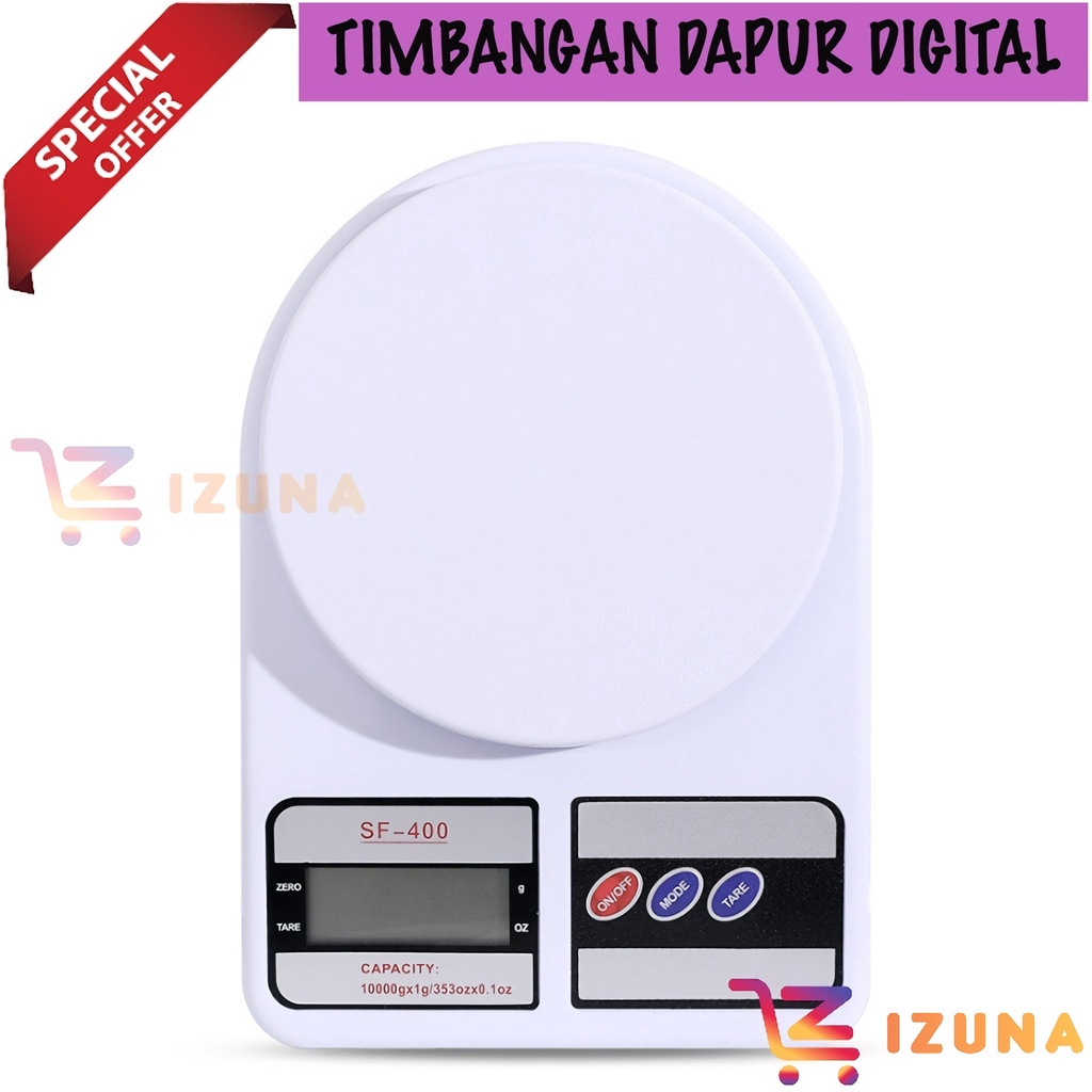 [IZUNA] TIMBANGAN DAPUR DIGITAL / KITCHEN SCALE / TIMBANGAN DIGITAL 10 KG / TIMBANGAN DIGITAL 7 KG / TIMBANGAN KUE / TIMBANGAN SF-400