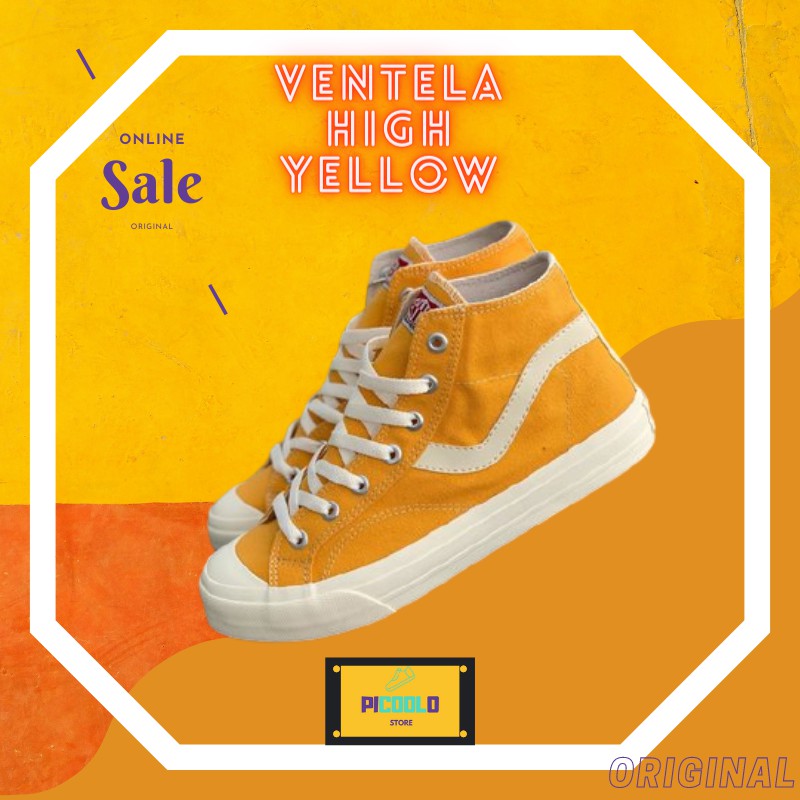 Sepatu Ventela public high warna kuning / dark yellow untuk sepatu pria dan sepatu wanita