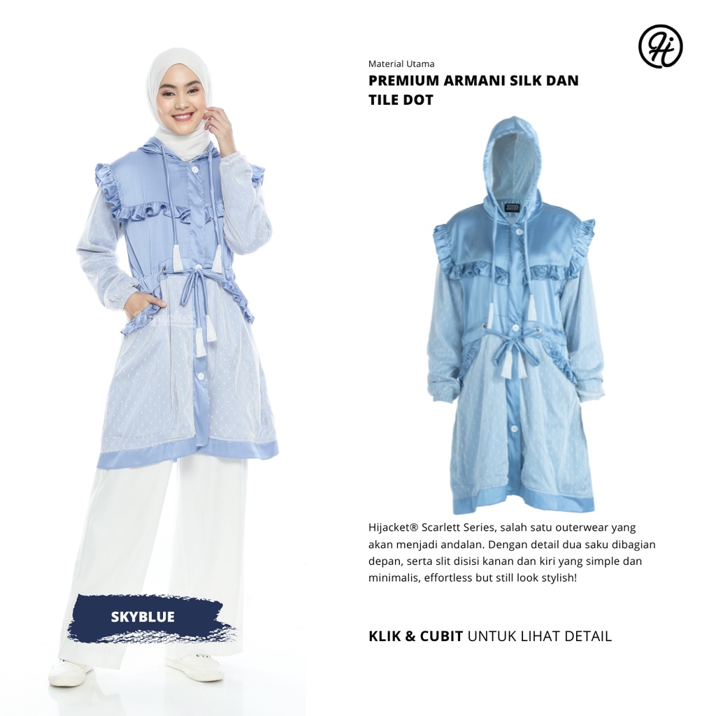 HIJACKET - Jaket Hijaber SCARLETT | Jaket Wanita Panjang | Outerwear For Hijaber