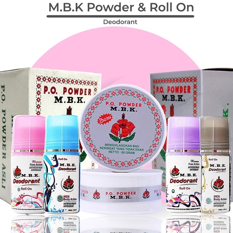 MBK Deodorant Bedak Powder - M.B.K Roll On