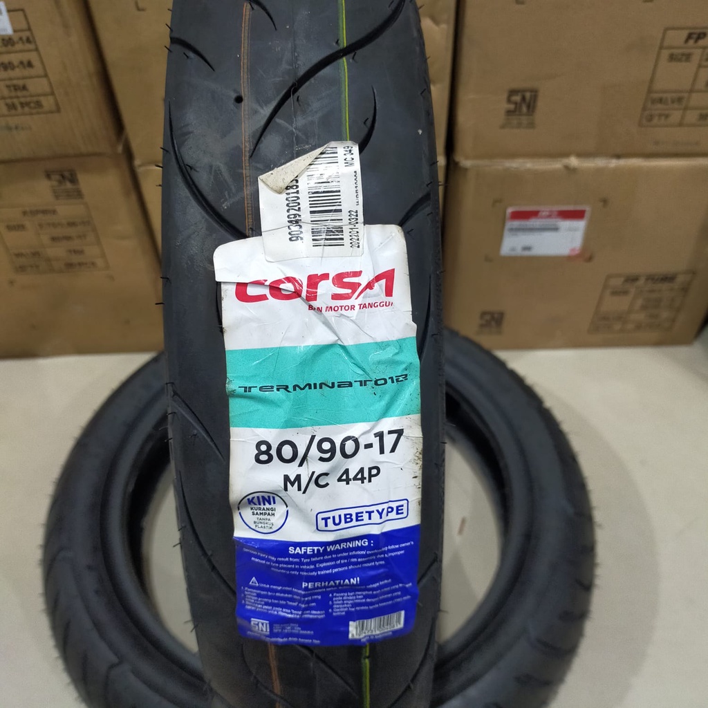 Ban Corsa Terminator 80/90 Ring 17 Tube Type ( Bukan Tubeles ) Ban Donat Ring 17