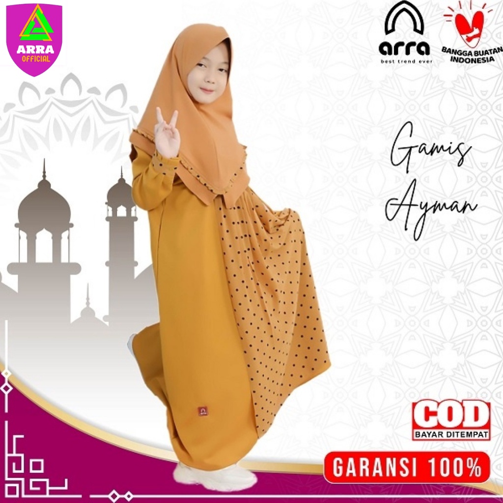 Baju Muslim Anak Wanita Original Arra Ayman Gamis Anak Muslim Busana Muslim Anak Dress Muslimah Anak