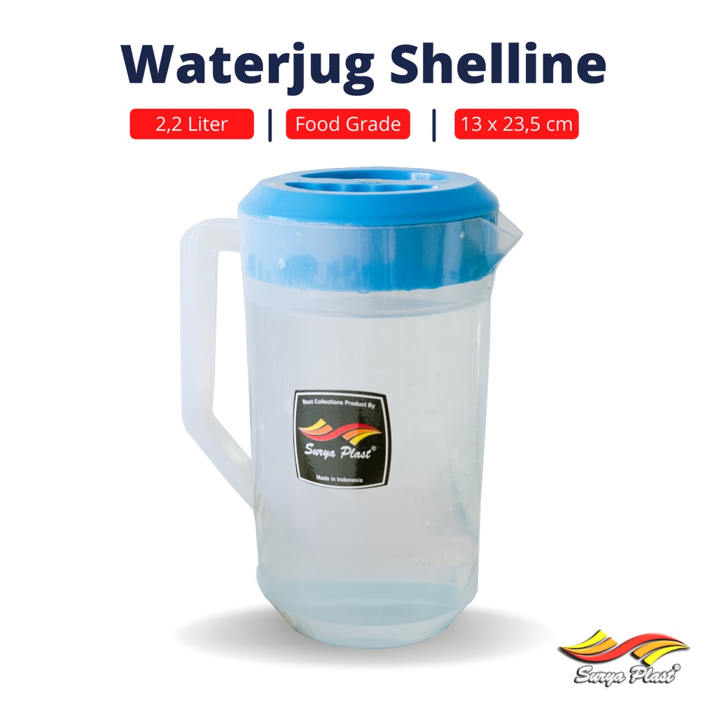 Waterjug Shelline Surya Plast | Teko Air Minum Liter | Morong Plastik | Teko plastik