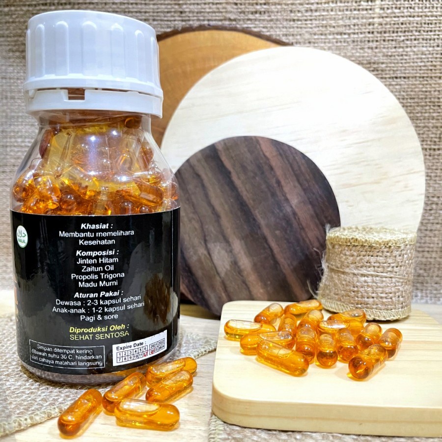 TERLARIS!!! Habbatussauda Extra Propolis Trigona 200 Kapsul Minyak Habbasyi oil Habbat Trigona