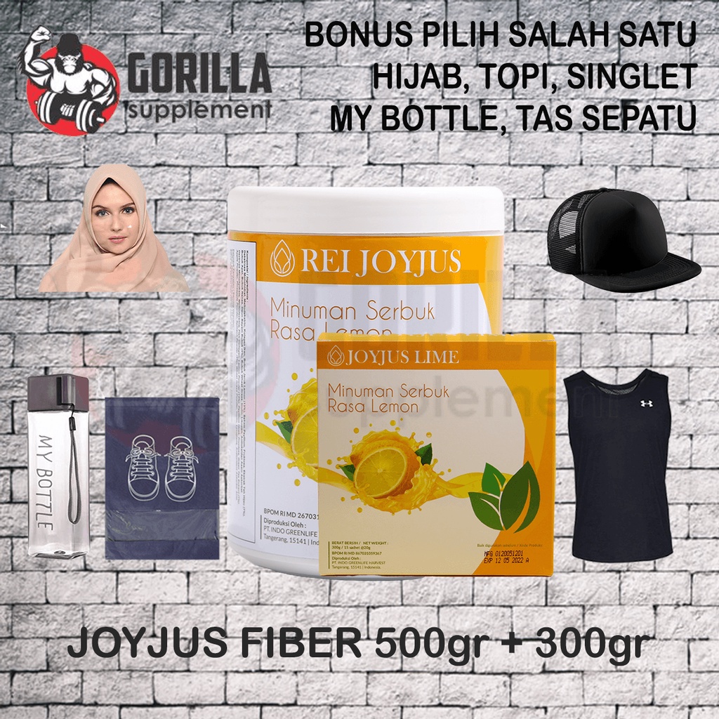 REI JOYJUS Slim Fiber 500 Gram gr With Collagen Jus Pelangsing Suplemen diet menurunkan berat badan