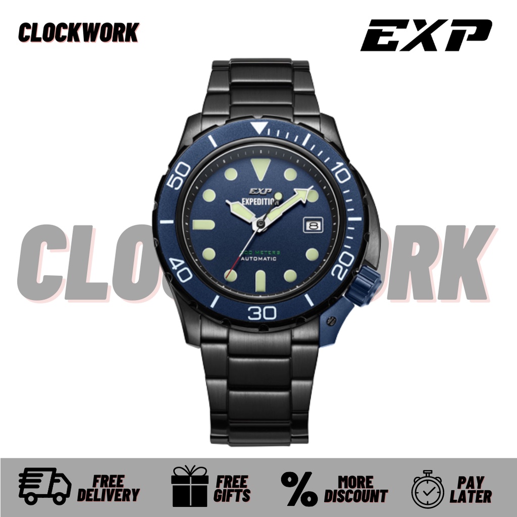 Jam Tangan EXP EXPEDITION 6809 MABIPBU Pria Rantai ORIGINAL AUTOMATIC