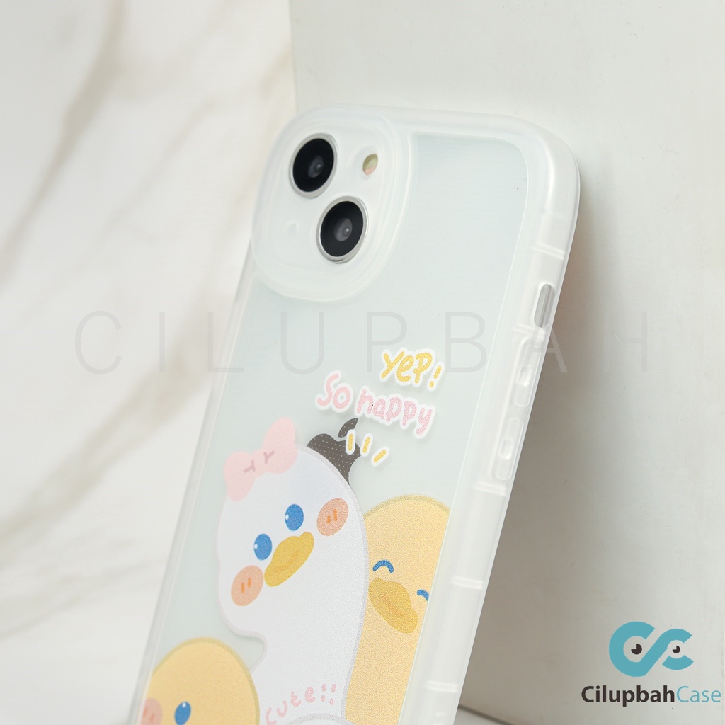 Cute Cartoon Duck Full Lenscover Case For iPhone 7 8 SE 7+ 8+ X XR XS 11 12 13 Mini Pro Max