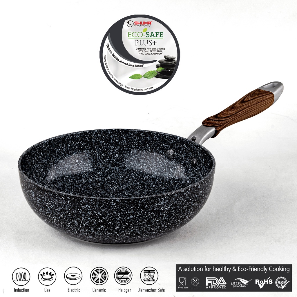 SHUMA Eco-Safe Plus Nonstick Ceramic Stir Wok