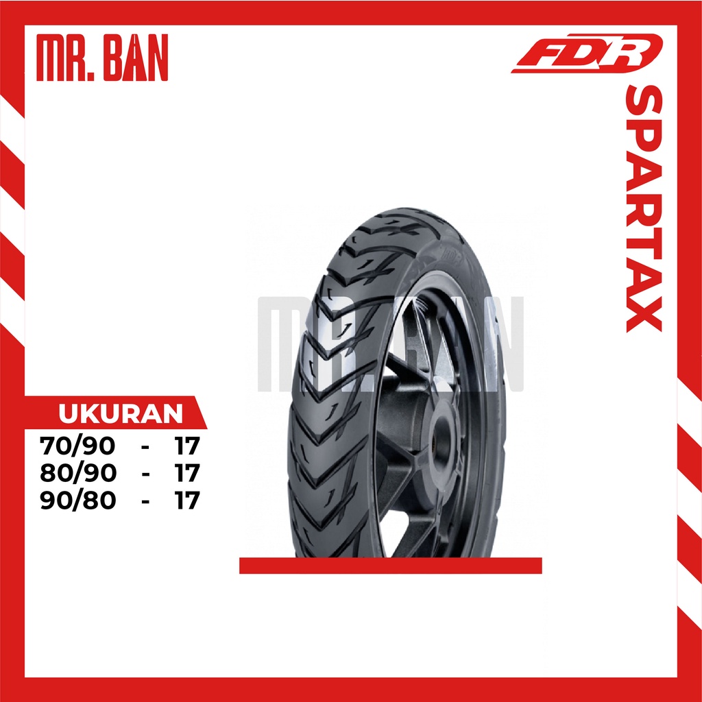 BAN MOTOR BEBEK TUBLES RING 17 FDR SPARTAX 70/90 80/90 90/80 TUBELESS TL | BAN TUBLES | BAN FEDERAL
