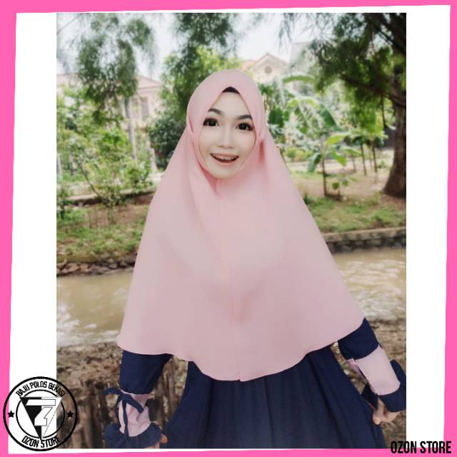 Hijab Bergo Maryam Diamond Italiano - BABY PINK