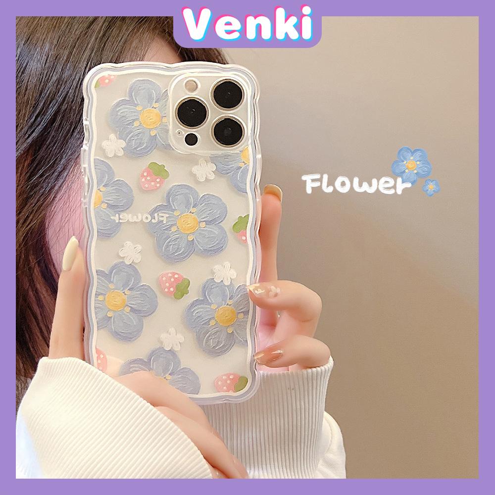 iPhone Case Silicone Soft Case Clear Case Wave Non-Slip Shockproof Camera Full Coverage Protection Oil Painting Flower For iPhone 13 Pro Max iPhone 12 Pro Max iPhone 11 iPhone7Plus