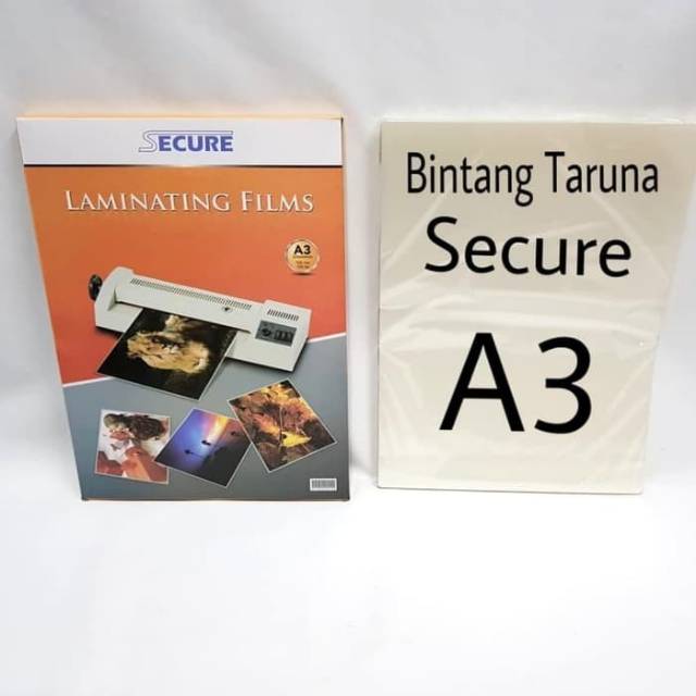Laminating Film Secure A3 Plastik Laminating Pouch Secure A3 (100 Micron)