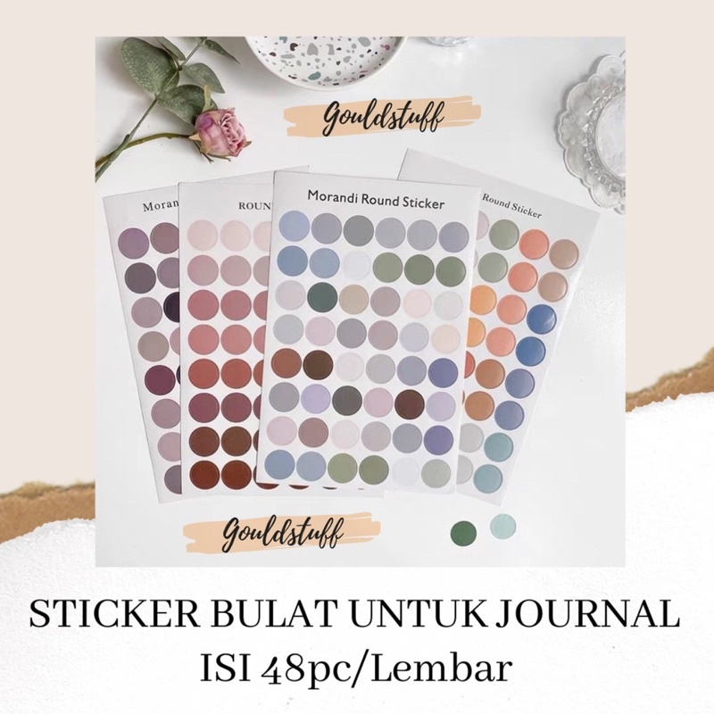 

STICKER BULAT UNTUK JURNAL / DOT ROUND STICKER / STICKER DECO AESTHETIC UNTUK SCRAPBOOK BUJO JOURNAL / STICKER SERBAGUNA / STICKER PENANDA